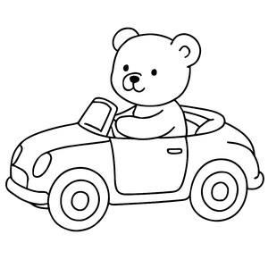 Teddy Bear in Convertible