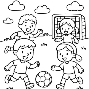 Children Playing Soccer