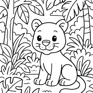 Puma in Rainforest