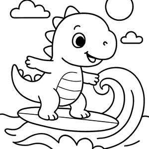 Surfing Dinosaur